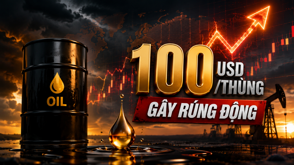 Biến động thị trường: Giá dầu thô sát mốc 100 USD/thùng gây rúng động