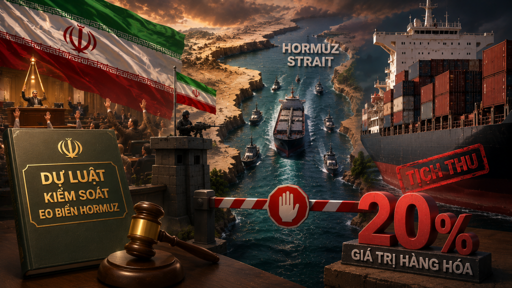 Quốc hội Iran trình dự luật kiểm soát eo biển Hormuz: Tịch thu tới 20% giá trị hàng hóa tàu vi phạm
