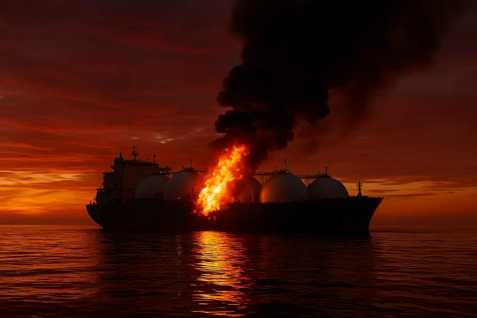 Tàu LNG của Qatar bị tấn công ngoài khơi Oman.