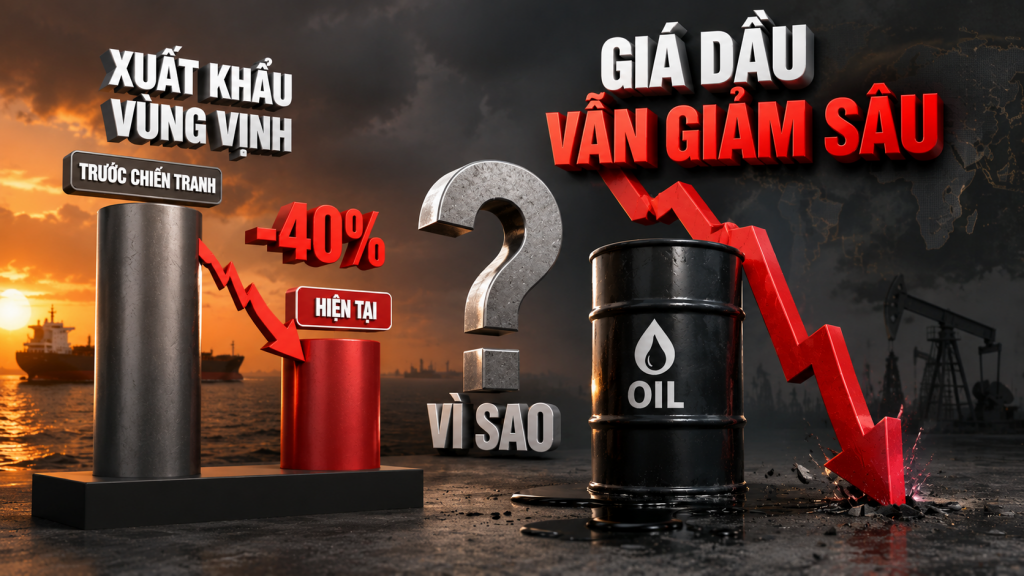 Xuất khẩu vùng Vịnh vẫn thấp hơn 40% so với trước chiến tranh, vì sao giá dầu vẫn giảm sâu?