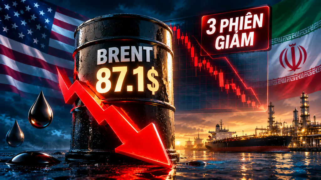 Giá dầu Brent giảm 3 phiên liên tiếp: Thị trường “thở phào” nhờ tín hiệu hòa đàm Mỹ – Iran