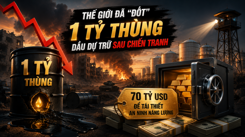 Thế giới đã “đốt” 1 tỷ thùng dầu dự trữ sau chiến tranh: Cái giá 70 tỷ USD để tái thiết an ninh năng lượng