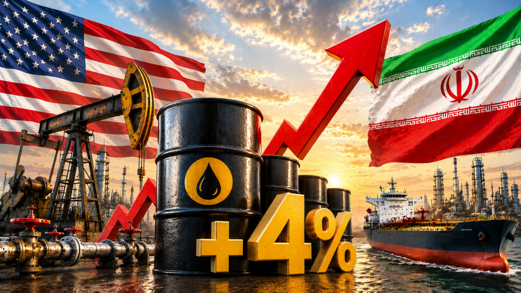 Giá dầu bật tăng 4% giữa lúc xung đột Mỹ – Iran leo thang ở Trung Đông