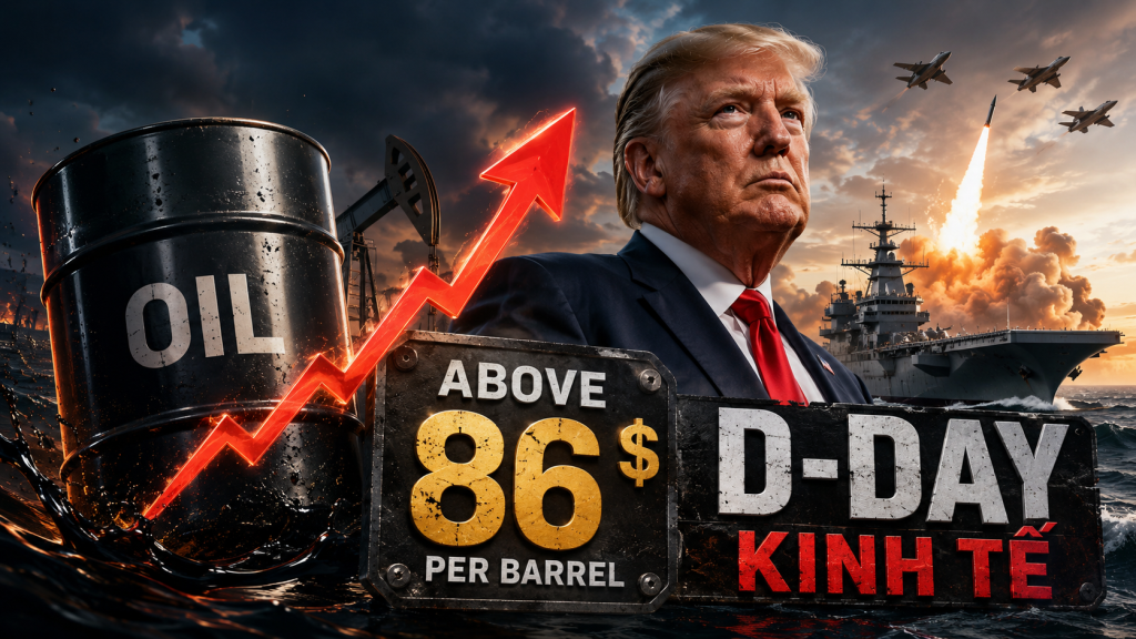 Giá dầu ngày 21/08/2026: Neo cao trên 86 USD khi ông Trump kích nổ “D-Day Kinh Tế”