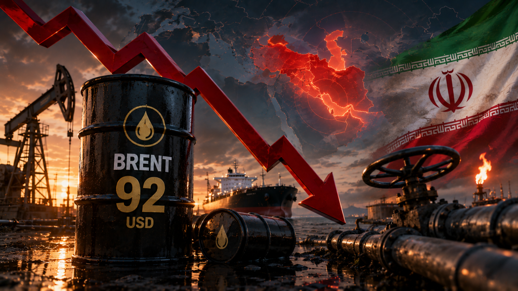 Giá dầu Brent 25.08.2026 ở mức 92 USD: Áp lực trừng phạt Iran và rủi ro địa chính trị Trung Đông