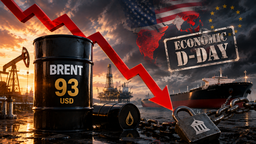 Giá dầu Brent ngày 24/08/2026 giảm về 93 USD: Sức ép từ lệnh trừng phạt “Economic D-Day”