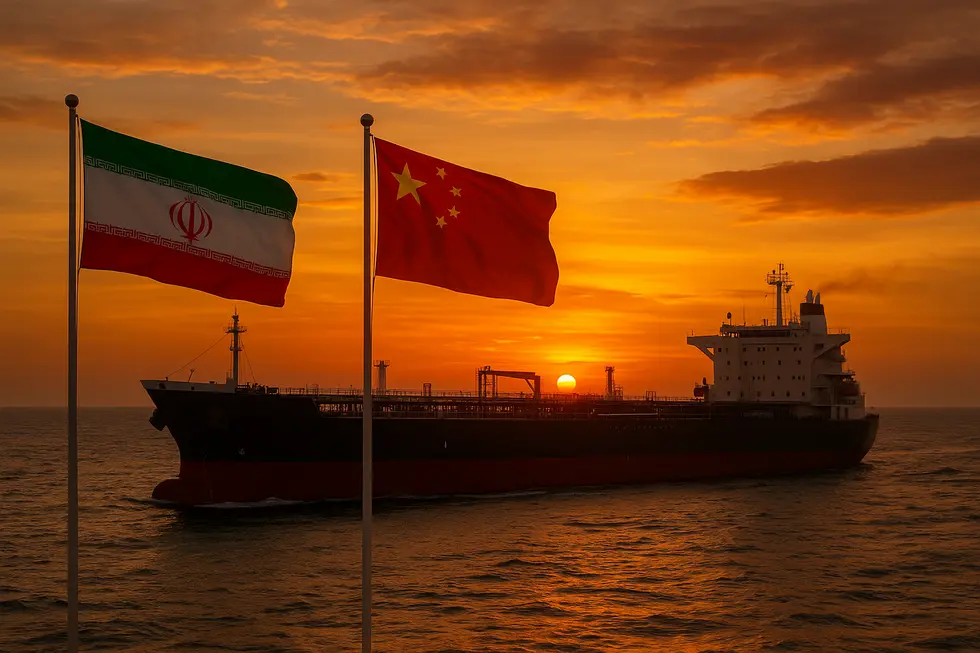 Tàu chở dầu Iran trên hành trình tới Trung Quốc.