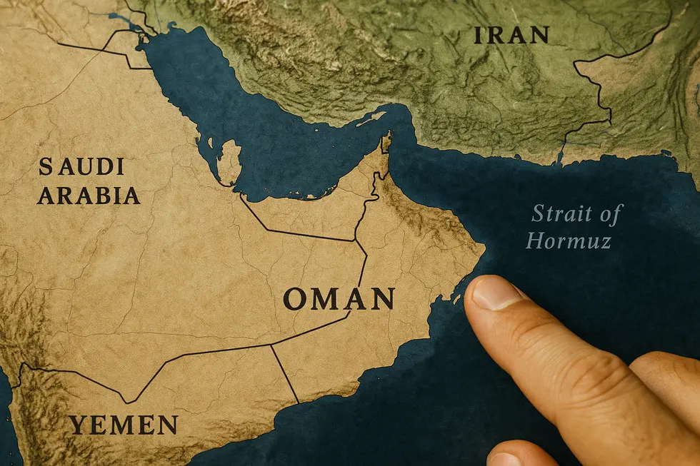 Eo biển Hormuz với bối cảnh địa chính trị đầy căng thẳng.
