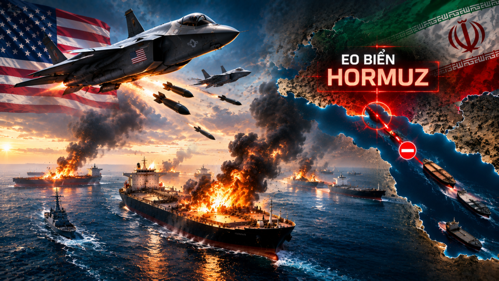 Mỹ không kích Iran: Ngòi nổ làm tê liệt eo biển Hormuz, giá dầu áp sát đỉnh