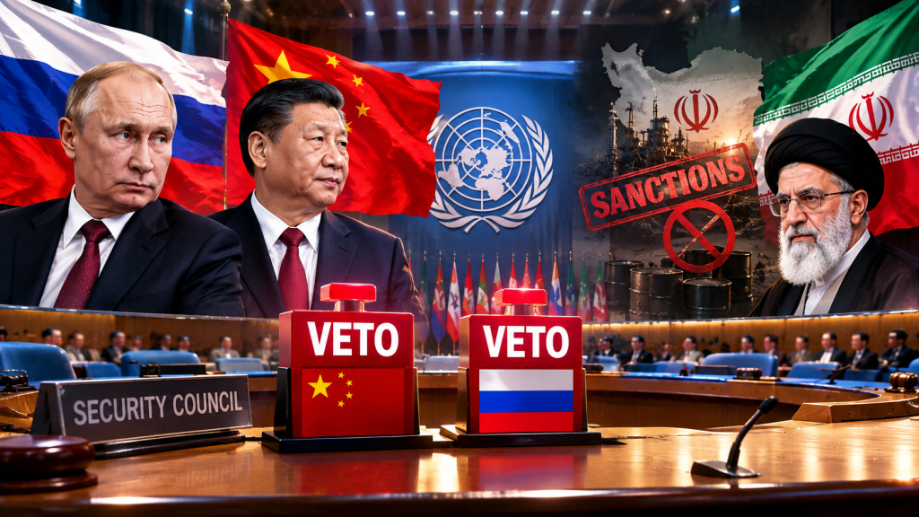 Nga – Trung phủ quyết giám sát trừng phạt Iran: Veto tại LHQ & Khoảng trống