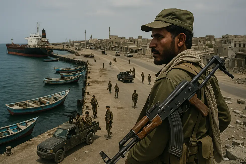 Cảng Mocha với sự hoạt động sôi động của phiến quân Houthi.