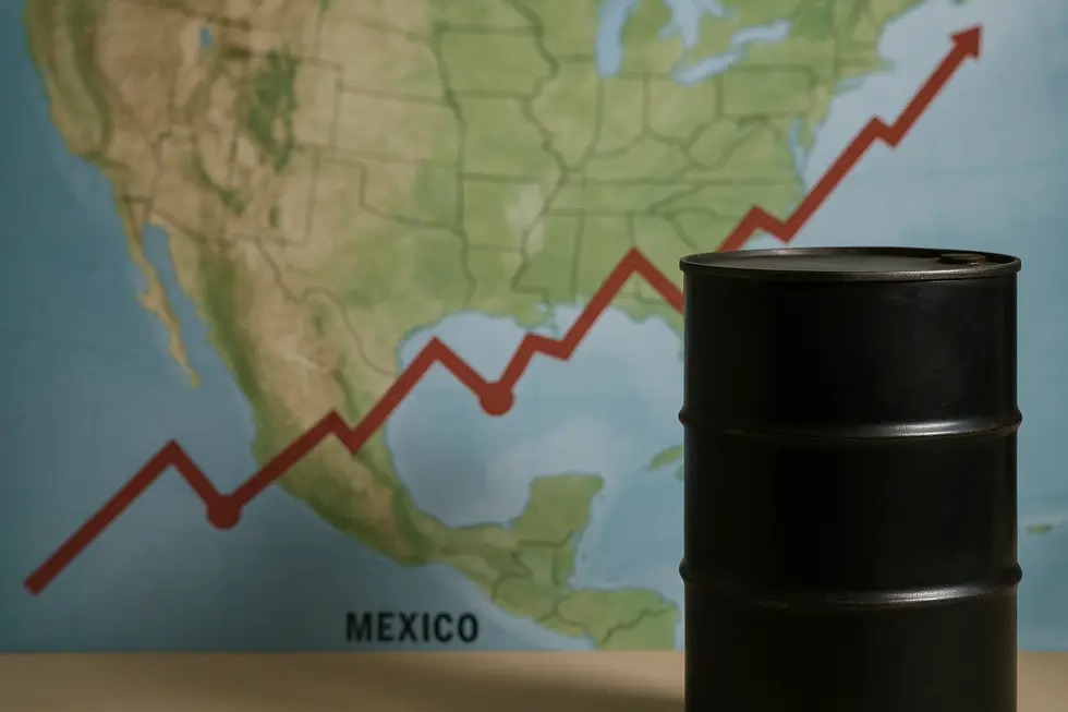 Biểu đồ tăng giá dầu diesel tại Vịnh Mexico.