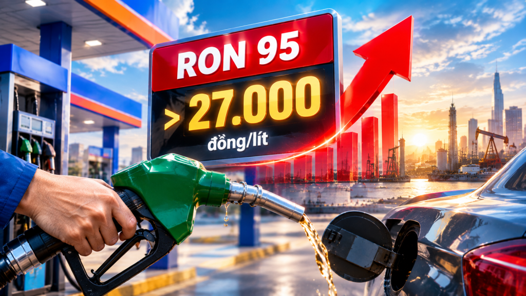Giá xăng dầu hôm nay (24/09/2026): Xăng RON 95 vượt mốc 27.000 đồng/lít