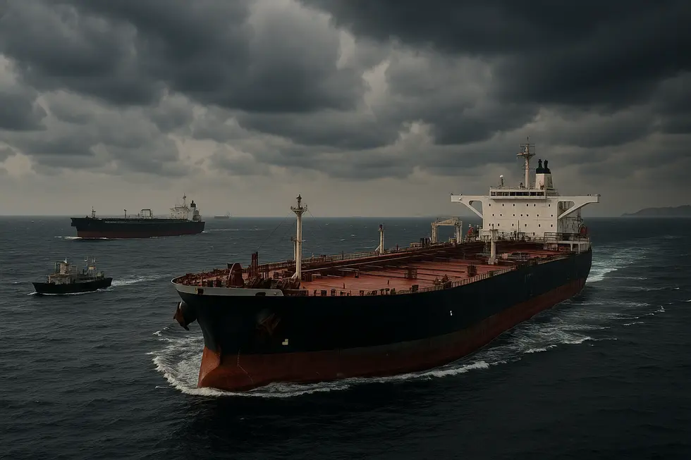 Tàu quân sự Mỹ tuần tra tại eo biển Hormuz.