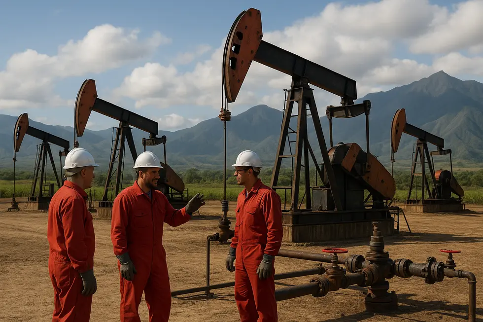 Hình ảnh công trình hạ tầng dầu mỏ hiện đại của NABEP tại Venezuela.