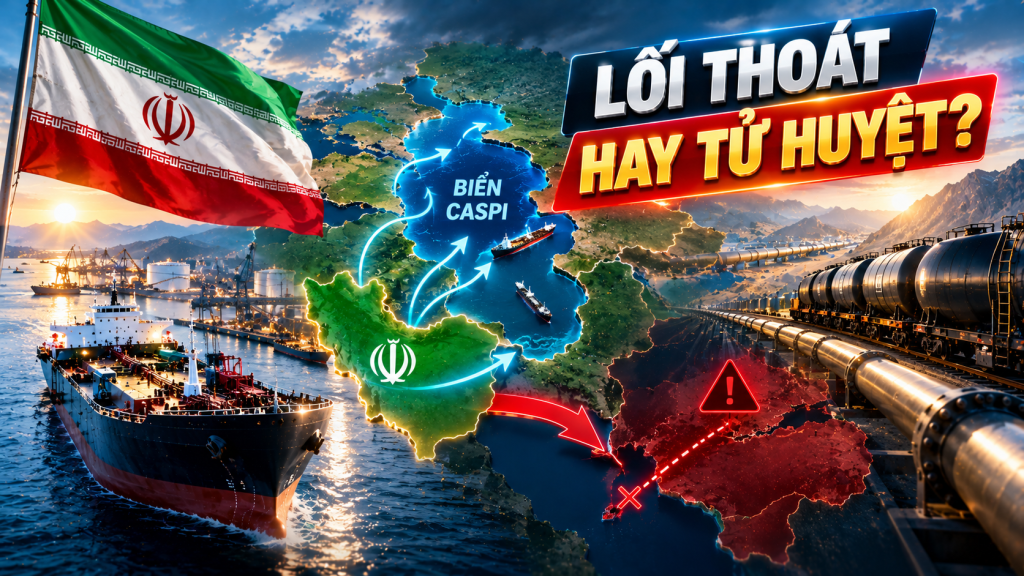 Iran chuyển hướng thương mại sang Biển Caspi: Lối thoát hay tử huyệt hậu cần?