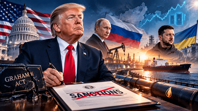 Tổng thống Trump miễn trừ lệnh trừng phạt đối với Nga: Bước ngoặt bãi bỏ Đạo luật Graham, phản ứng của Kyiv và tác động tới thị trường năng lượng