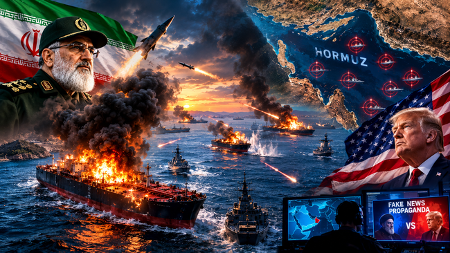 Eo biển Hormuz rực lửa: Sự cố 7 tàu bị tấn công, lời cảnh báo từ IRGC và cuộc chiến truyền thông Mỹ – Iran