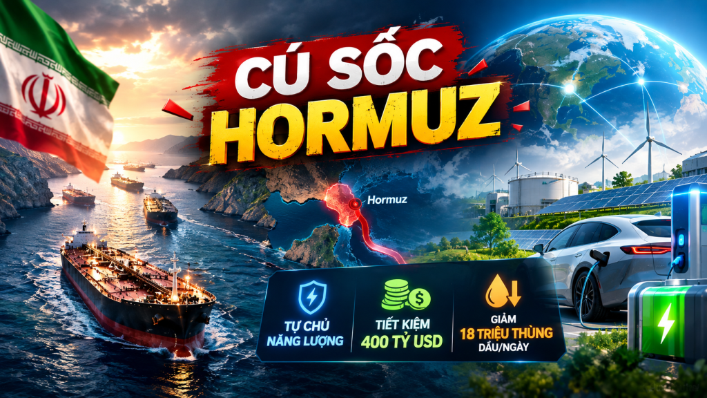 Cú sốc Hormuz và làn sóng điện khí hóa toàn cầu: Báo cáo IEA về tự chủ năng lượng, tiết kiệm 400 tỷ USD và giảm 18 triệu thùng dầu/ngày