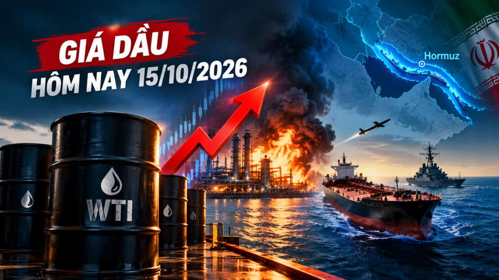 Giá dầu hôm nay 15/10/2026: Dầu WTI chạm đỉnh 3 tuần do Houthi tấn công trụ sở Saudi Aramco và Iran áp dụng chiến thuật mới tại Hormuz