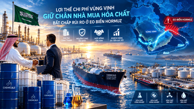 Lợi thế chi phí vùng Vịnh giữ chân nhà mua hóa chất bất chấp rủi ro ở eo biển Hormuz