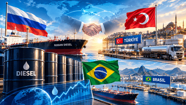 Dầu diesel Nga quay trở lại Thổ Nhĩ Kỳ và Brazil: Cú đẩy bình ổn giá nhiên liệu toàn cầu sau thỏa thuận Mỹ – Nga